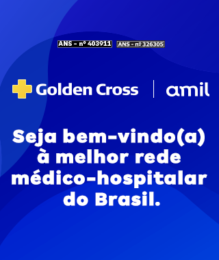 Banner dando boas-vindas ao cliente golden "Seja bem-vindo(a) à melhor rede médico-hospitalar do Brasil."