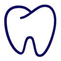 Ilustração de um dente para rede credenciada odontológica